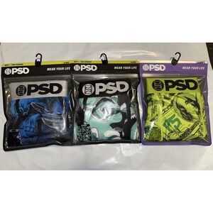 PSD MENS AQUA SHARK, SILVER WING, P5 MONEY BOXER BRIEF SIZES NEW XL BUNDLE OF 3